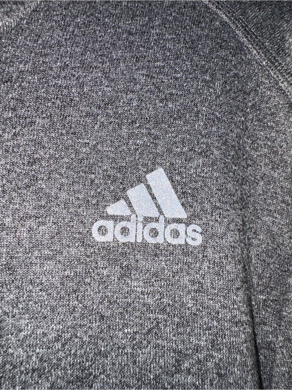 adidas Men’s Heather Gray Crewneck Sweatshirt